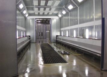 Downdraft Spray Booths Heavy Duty Bolted Construction Angled Top Lighting Available in a Wide Range of Designs to Meet Any Production Requirement Providing the best airflow style, downdraft booths