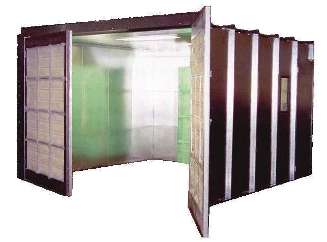 Enclosed Industrial Booth Heavy Duty Bolted Construction Easy to Quick Ship Easy to Install Simple to Maintain ETL Certification Available Available in a Wide Range of Designs to Meet Any Production