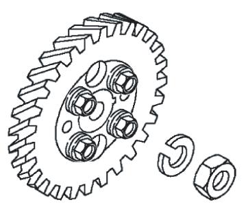 Reinstall the pump retaining nuts finger tight. 5. Reinstall the fuel injection pump drive gear lock washer (Figure 7-22, (2)) and nut (Figure 7-22, ).