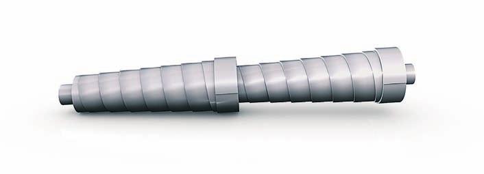 Installation of several conical spring covers in series By connecting several conical spring covers in series it is possible to deal with special requirements, such as