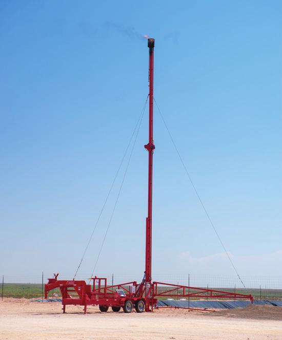 Flare Systems Equipped with a continuous autoignition system, Cameron flare systems are easily relocated between sites.