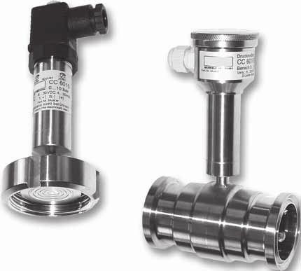 Exact adaptation of the pressure transmitter to conditions at the place of use is thus possible The pressure transmitter is designed for the special requirements of the food, pharmaceutical and