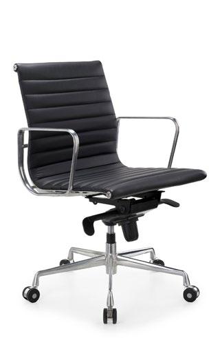 Cobi comes standard with a black fabric seat, black mesh and fixed