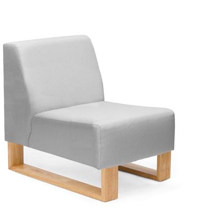 SOFT Drop Lounge Australian made casual commercial seating. Designed with down sloping arms and a squaredoff top of back. High Density Foam set.