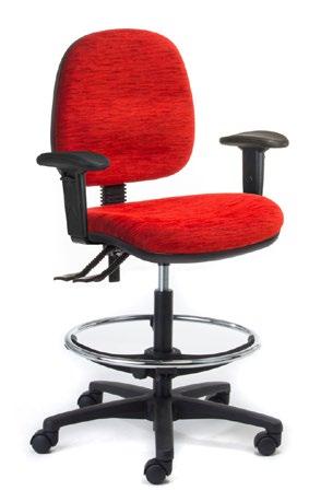 7 for more options CASTORS ARMS Hard-floor, Glides, Height Adjustable Arms Your choice of any fabric. Apollo Italian designed with Essentia seat and Apollo back Hi-Arch plastic black base standard.