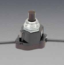 PUSH Single Pole ON-OFF Plastic Pushbutton with Leads Streamlined design features fewer moving parts for improved operating efficiency Molded plastic body, cover and pushbutton.