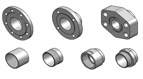 16. Swivel joints with connecting components Standard version with IFG joint head and pipe bend to standard 3S 1 axis of rotation Type 1 Type 2 Type 3 2 axis of rotation Type 4 Type 5 Type 6 3 axis