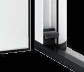 Leaf profile The leaf profile made of composite material has a thermal break and is very stable, ensuring that the door leaf never warps.