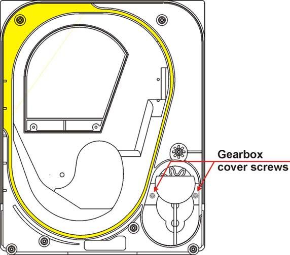 12. Gear Box Cover Replacement 1. Remove the End Plate. Section 7. 2. Remove the Elevator Track & Final Drive Gear. Section 8. 3.