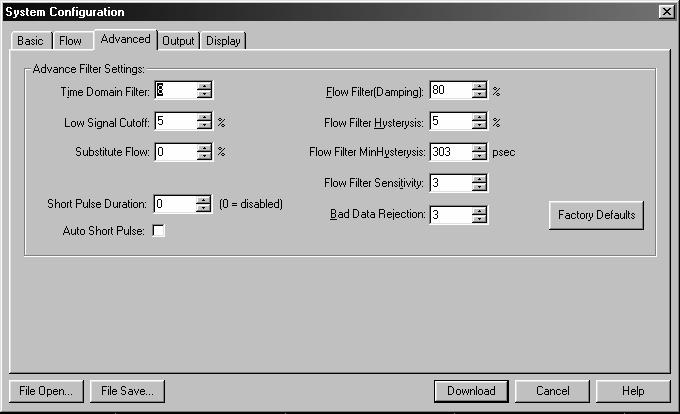 Figure 15 Advanced Tab Substitute Flow is a duplicate entry from Page 27. Adjusting this value adjusts the value on the Flow TAB.