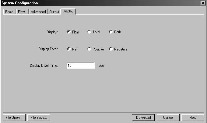 Display Dwell Time Enter a value between 1 and 10 seconds to establish how long the flow