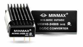 DC/DC High Efficiency Regulated Output W Minmax MKW Series FEATURES Smallest Encapsulated W Ultra-compact 2" X 1" Package Wide 2:1 Input Voltage Range Fully Regulated Output Voltage Excellent