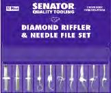 40 Hardness Testing File Set Set of six precision testing files with specially curved tips which are designed to r into bores, slots and grooves, which cannot otherwise be tested with conventional