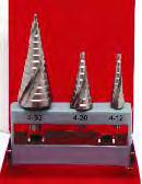 GROUP 019/020 SHEET & TUBE DRILLS/COUNTERSINkS Multi Step Drills Produce good quality holes in a wide variety of materials, using either a bench drill or light pedestal drilling machine.