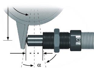 Wherever possible mount shock absorber so that impacting face is perpendicular to shock absorber axis half way through stroke. See pages 44 and 45 for more details. s = stroke 14 3.