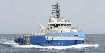 OFFSHORE SUPPORT VESSELS DIVE MAINTENANCE SUPPORT VESSELS SEISMIC SUPPORT VESSELS - HYBRID PROPULSION 55.30 m (moulded) 16.00 m (at midship) 5.50 m Draft 4.50 m 36 Deck Area 350 sqm Cruising 12.