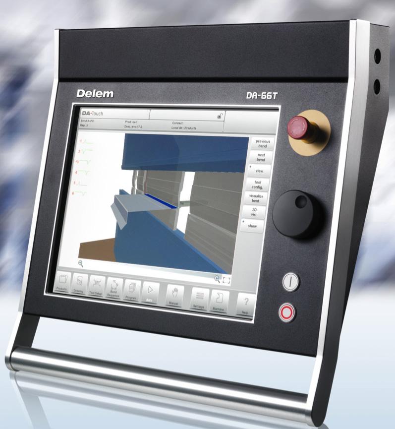 CONTROL DELEM DA 66T The new generation DA-Touch controls offers an even higher grade of efficiency in programming, operation and control of today s press brakes.