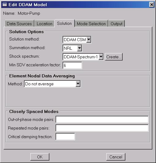 4 Create DDAM Model: Solution The solution options are selected on the Solution tabbed page, shown in Figure 5.