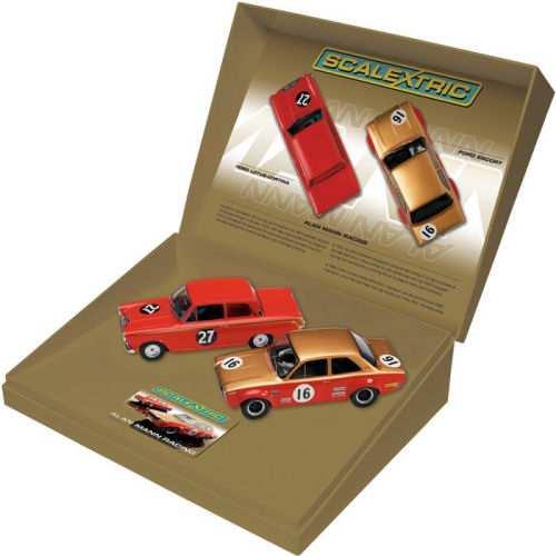 Scalextric have a new Alan Mann slot car set, including the Lotus Cortina, scale 1/32nd.