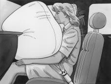 CAUTION: If something is between an occupant and an air bag, the bag might not inflate properly or it might force the object into that person. The path of an inflating air bag must be kept clear.