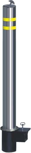 DBO-114RE0-600/750/900 (Carbon Steel with powercoated) DBO-114RE4-600/750/900 (AISI 304 Stainless Steel) Removable bollard is usually applied in the entrance/exit of convenient store or supermarket.