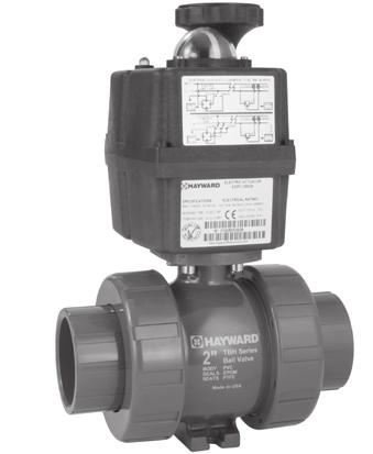 ECP SERIES AUTOMATED High performance ECP Series 120/230 VAC electric actuator with four auxiliary limit switches, mounted to a TBH Series true union ball valve.
