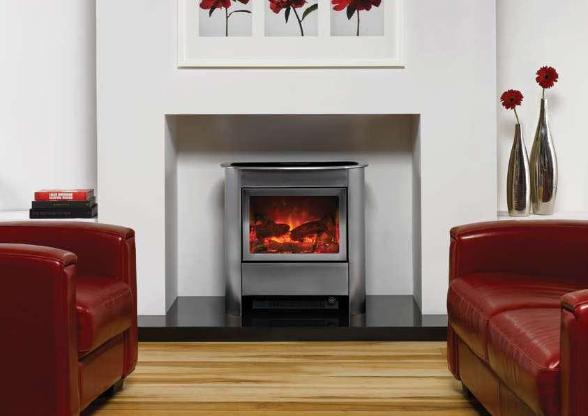 With a highly realistic log-effect fire and up to 2kW of heat, you can achieve Finish Choice Anthracite Brushed Stainless Steel
