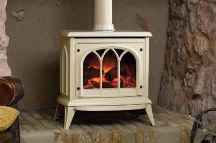 two heat settings that can both be thermostatically controlled. Quite simply, it means that you can enjoy all the ambience of a genuine cast iron wood burner with the modern convenience of electric.