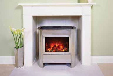 styling with a highly realistic log-effect fire and up to 2kW of heat, all at the press of a button on your remote control.