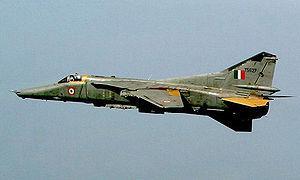 Radar +1 Target 4+ Hits 5 Min Speed 14 Mig-27 Flogger 90pts Manufacturer: Mikoyan In Service: 1975 Length: 17.08m Wingspan: 13.97m (Variable) Max Speed: Mach 1.