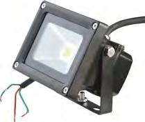 The PIR motion detector and the LED lamp are housed in a splash resistant IP44 rated enclosure for mounting