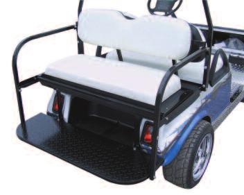 CLUB CAR DS REAR SEAT KITS 16 Gauge Steel and Aluminum Construction :: Durable Powder Coat Paint :: OEM Cushion Patterns :: Stainless Steel Mounting Hardware :: 4 Seat Options Flip Flop Seat Kits