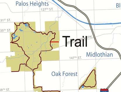 Department: Trail System (New) Project: Construction of Crestwood Trail Spur Bike Trail Project #: 670058 e 5 Construction of Crestwood Trail Spur. Working with Village of Crestwood.