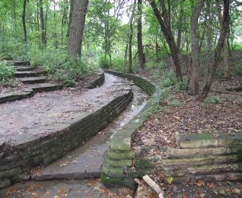 Category: Walks, Shelters, and Ramps Project: Dan Ryan Woods CCC aquaduct system. Project #: 05-19.1.3.