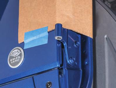 Delrin Door Hinge Bushing Installation: Figure 4 Figure 5 Tape protective cardboard beneath the hinge.