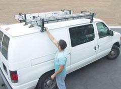 To accomplish this most safely, it is best to remove the entire rack from the van before drilling.