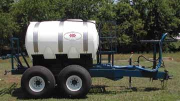 pumps available Nozzle: Left or right; various manufacturers Frame: Channel iron Tires: Various options Model 45 Pecan Orchard Sprayer Tank: 500 to