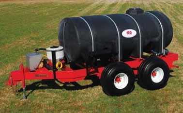 5 ft length x 89 in width Enhancements: Safety chains, tank in black Model 1635 Nurse Tank Trailer Features: 2 x 8 tubing, 18,800 G.V.W.R. capacity, 8 bolt hubs on 8 in centers, 7,000 lb.