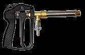 pattern adjustment and on/off trigger Adjustable turbo atomiser Comes with swivel & 10mm hose tail Max pressure: 50 bar (725psi) Overall length: 400mm Multipurpose Spray Gun Repair kit