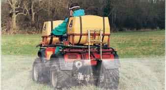 SPECIALTY SPRAY TIPS Boom X Tender nozzles are ideal for boomless spraying or as the last tip on a boom.