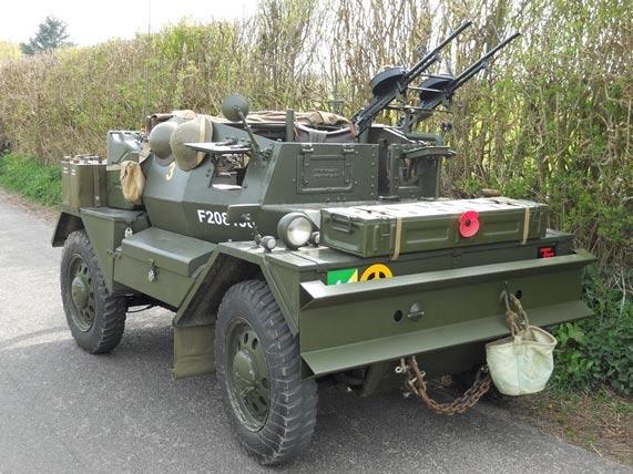 The first photo shows the front axle and engine cover of a Ford Lynx, and the second one shows complete Ford Lynx armoured