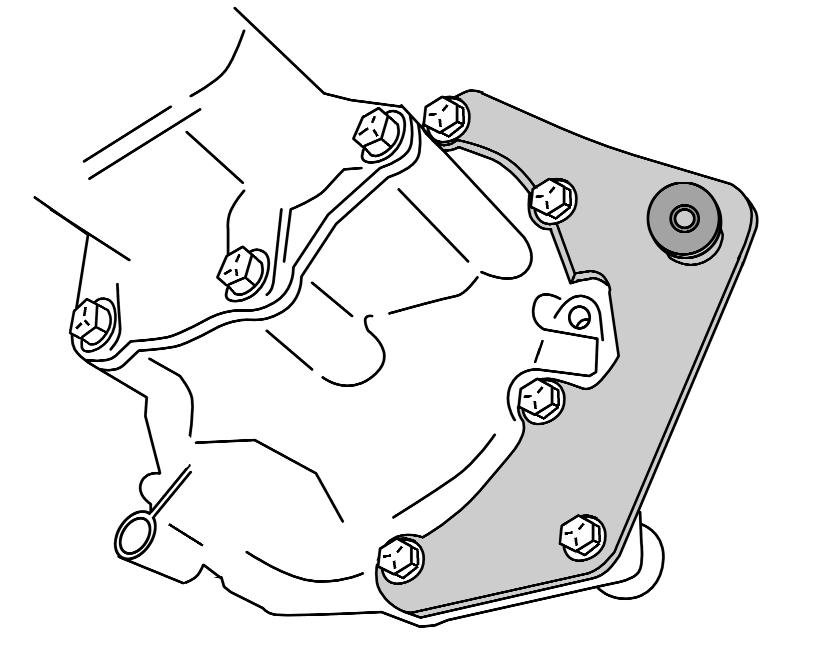 STOCK DRIVER SIDE UPPER MOUNTING POINT 2 CUT LINE STOCK FRONT DIFFERENTIAL ILLUSTRATION # 7 STOCK HARDWARE NEW DRIVER SIDE