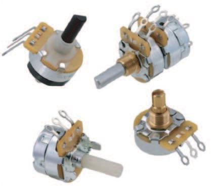 Electrocomponents Series 450 Data Sheet Rotary Potentiometer Industrial 4 Diameter 1/ Watt, Composition Rotary Potentiometer Features - Bushing - Twist or Bend Tab - Snap-in PC Bracket - PC Terminal