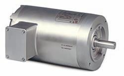 SSE Super-E Washdown Duty Stainless Motors continued TEFC - Totally Enclosed Fan Cooled - TENV - Totally Enclosed Non-Ventilated - 230/460 Volts, Three Phase, 1-10 Hp Encl. 0.5 0.75 1 1.