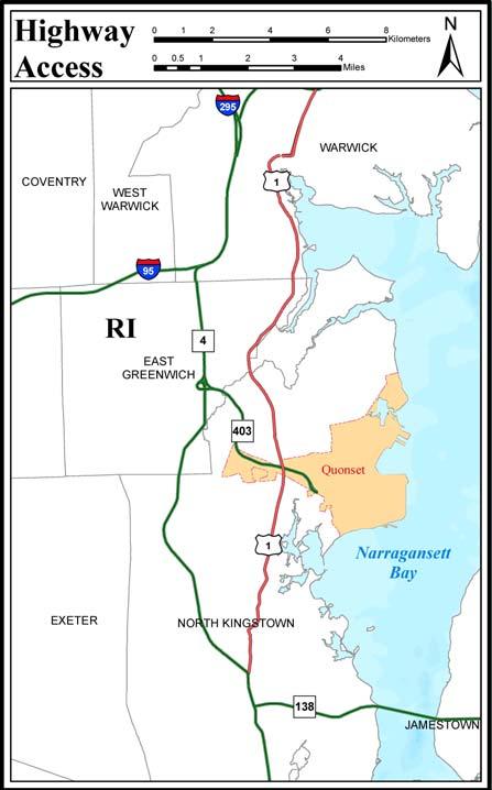 Transportation Facilities Freight Seaport: 2 piers Rail: Seaview RR connects to P&WRR along Northeast Corridor Highway: Route 403 provides controlled access highway to Route 4 and