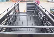 Removable Back - Save yourself the hassle of removing the crate every time you want to carry something more than 3 foot wide Drop Down Ramp - Perfect for unloading your stock in the paddock or a
