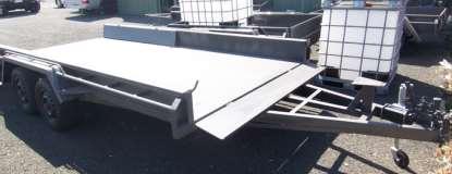 A cradle system is manufactured under the trailer making it easy to store them and they are always with the trailer.