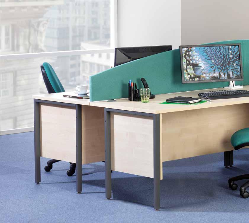 Maestro 25 GL ommercial desking - H frame leg bout Maestro 25 GL Maestro 25 GL offers the traditional design solutions of Maestro with the additional benefits of 25mm thick MF desk tops.