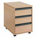 Pedestals 252F with one filing & one box drawer Lockable ccepts both 4 & foolscap files Lockable 253F with three box drawers Lockable eech () Height: 474mm 25M2 1 filing drawer & 1 shallow drawer