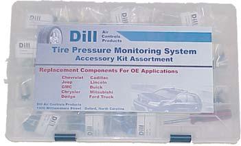 Tire Pressure Monitoring System (TPMS) Accessory kits consist of components to support various makes and models.